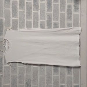 Lolita Women's White Pullover Sleeveless Shirt Dress Tunic Top